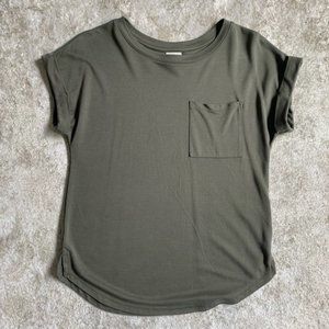 A New Day Olive-Green Pocket Tee